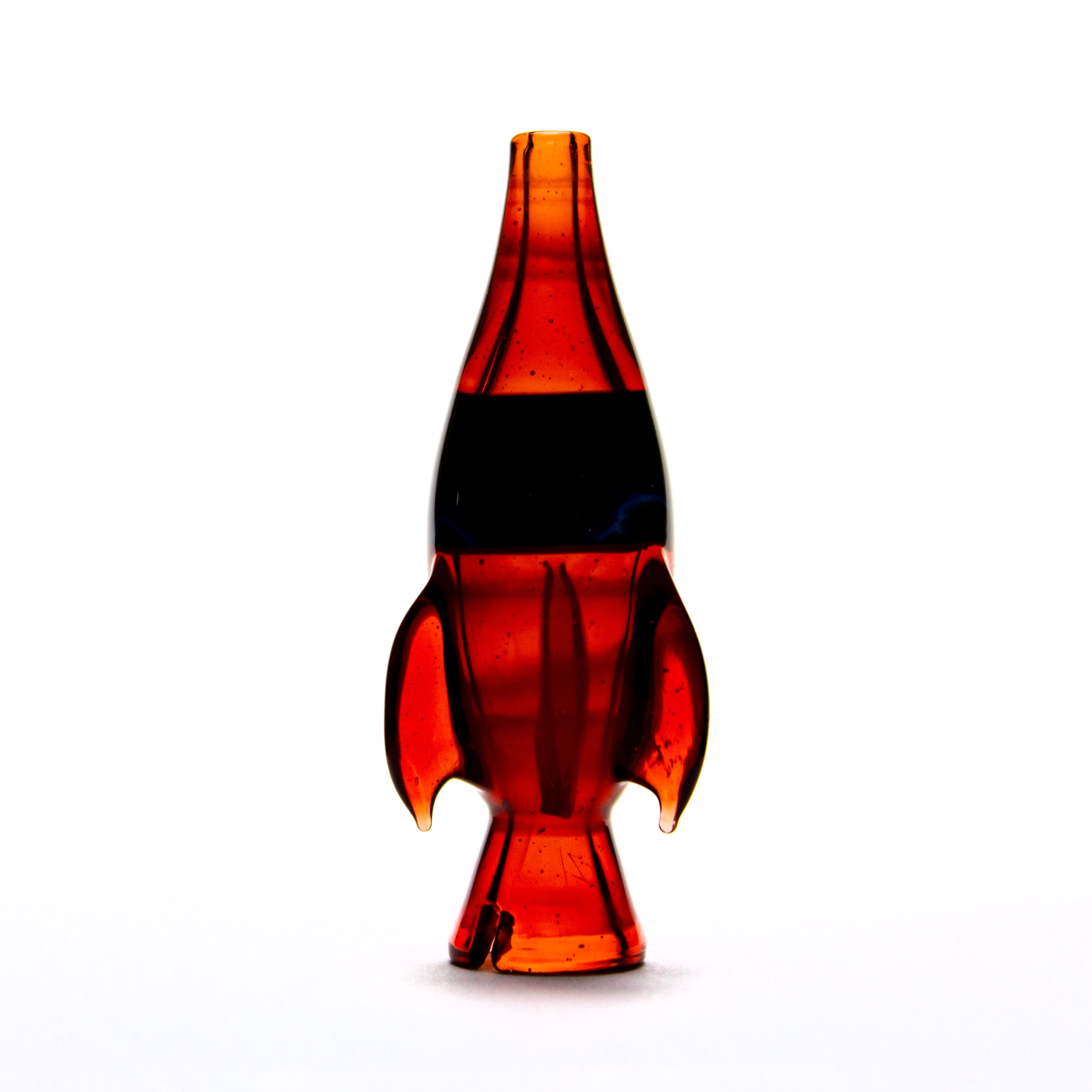 Uzzi Glass Ruby Slippers/Ghost (Fade-2-Blk) Rocket Pivot Tip #UZI44 - Planet Caravan